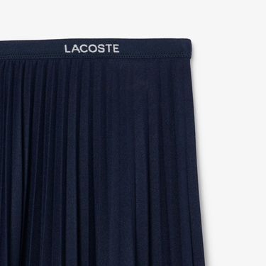  Kadın Pileli Lacivert Etek