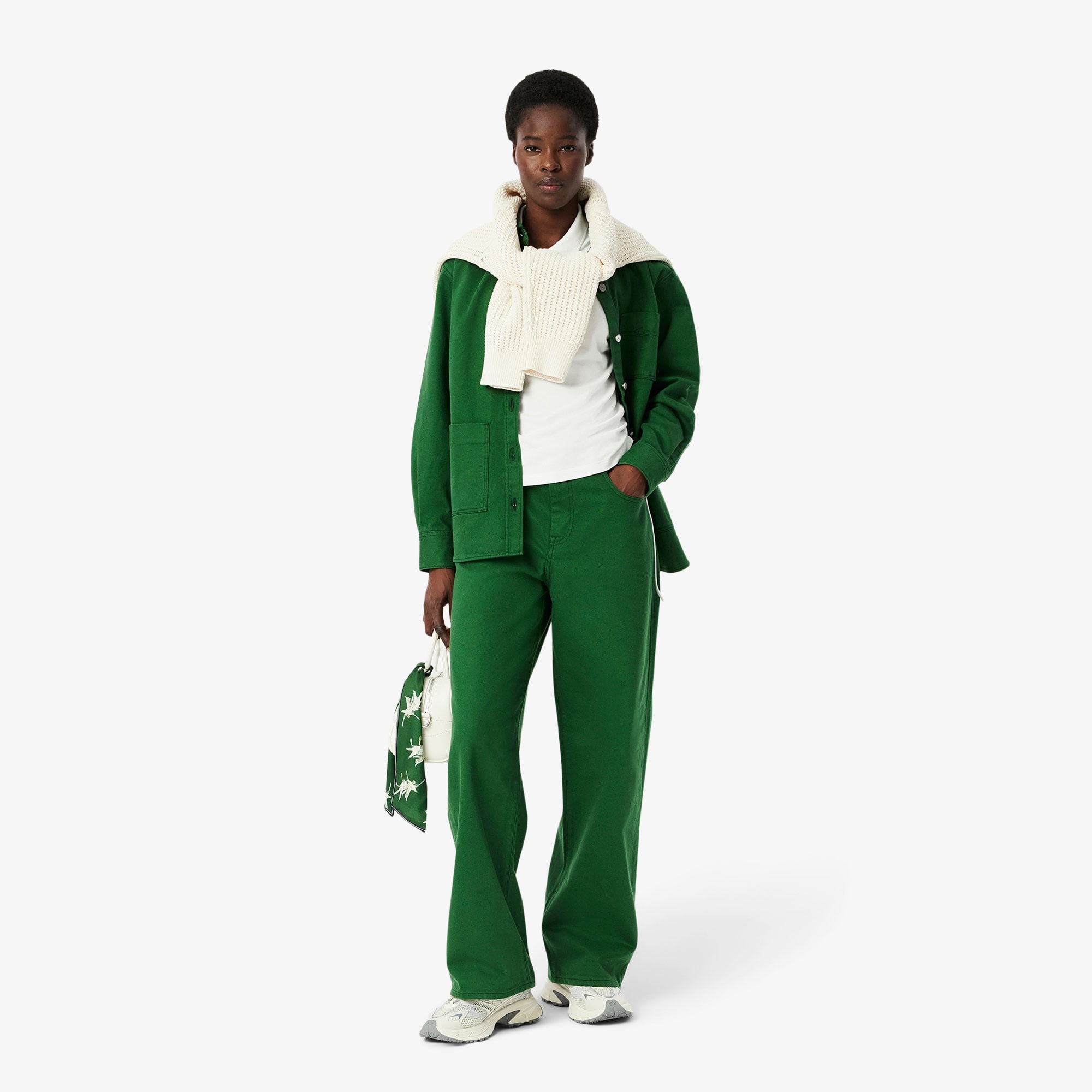 Kadın Slim Fit Beyaz Polo