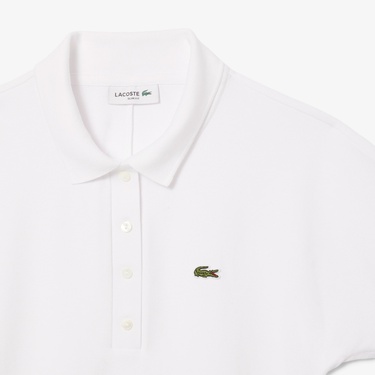  Kadın Slim Fit Beyaz Polo