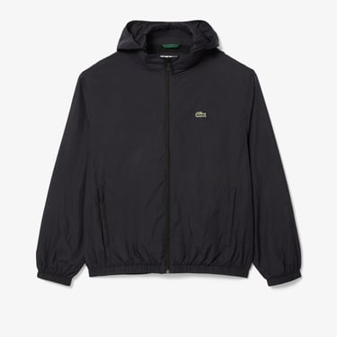  Erkek Kapüşonlu Siyah Yağmurluk