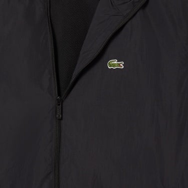  Erkek Kapüşonlu Siyah Yağmurluk