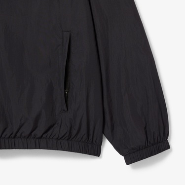  Erkek Kapüşonlu Siyah Yağmurluk