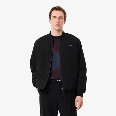  Lacoste Erkek Hakim Yaka Siyah Bomber Ceket