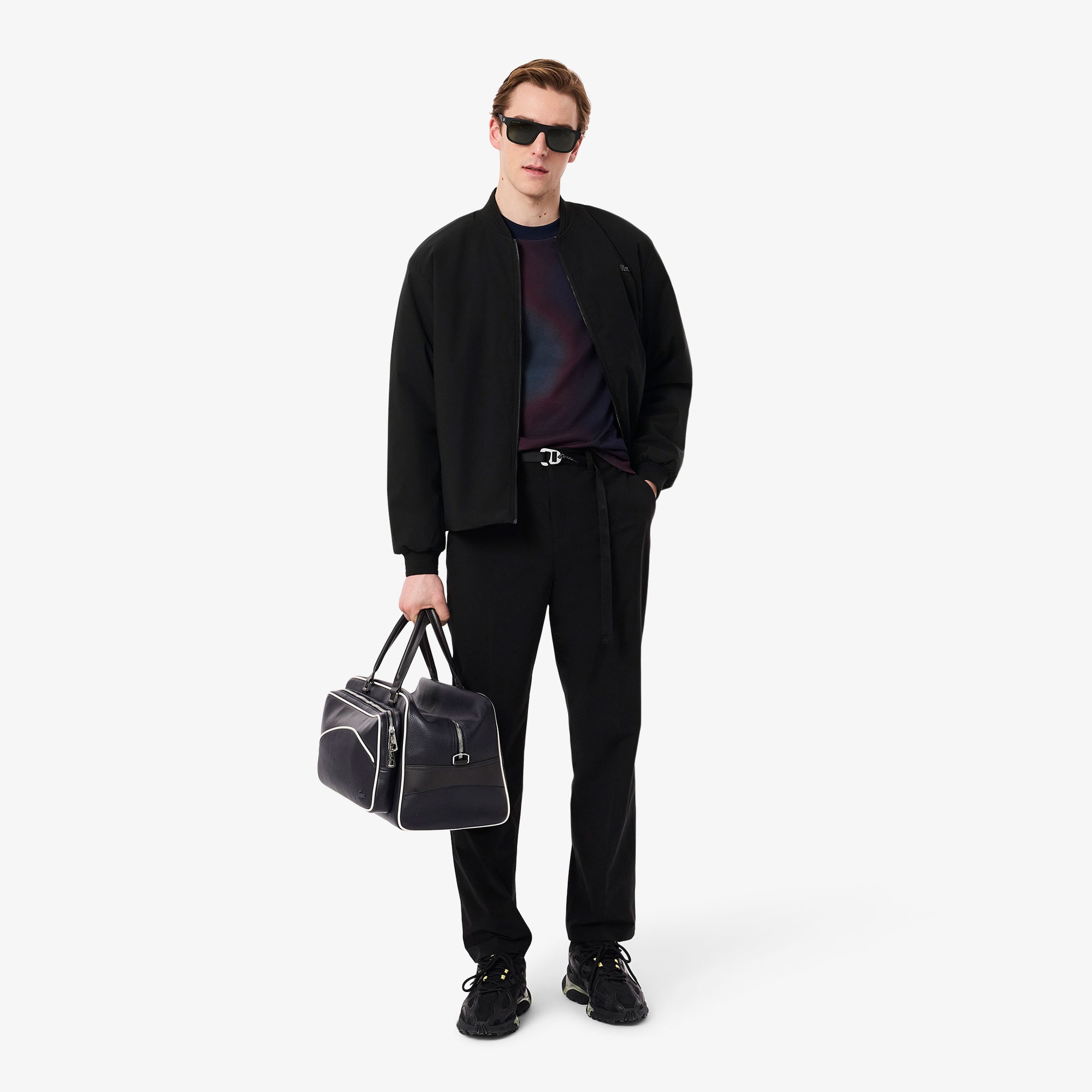 Lacoste Erkek Hakim Yaka Siyah Bomber Ceket