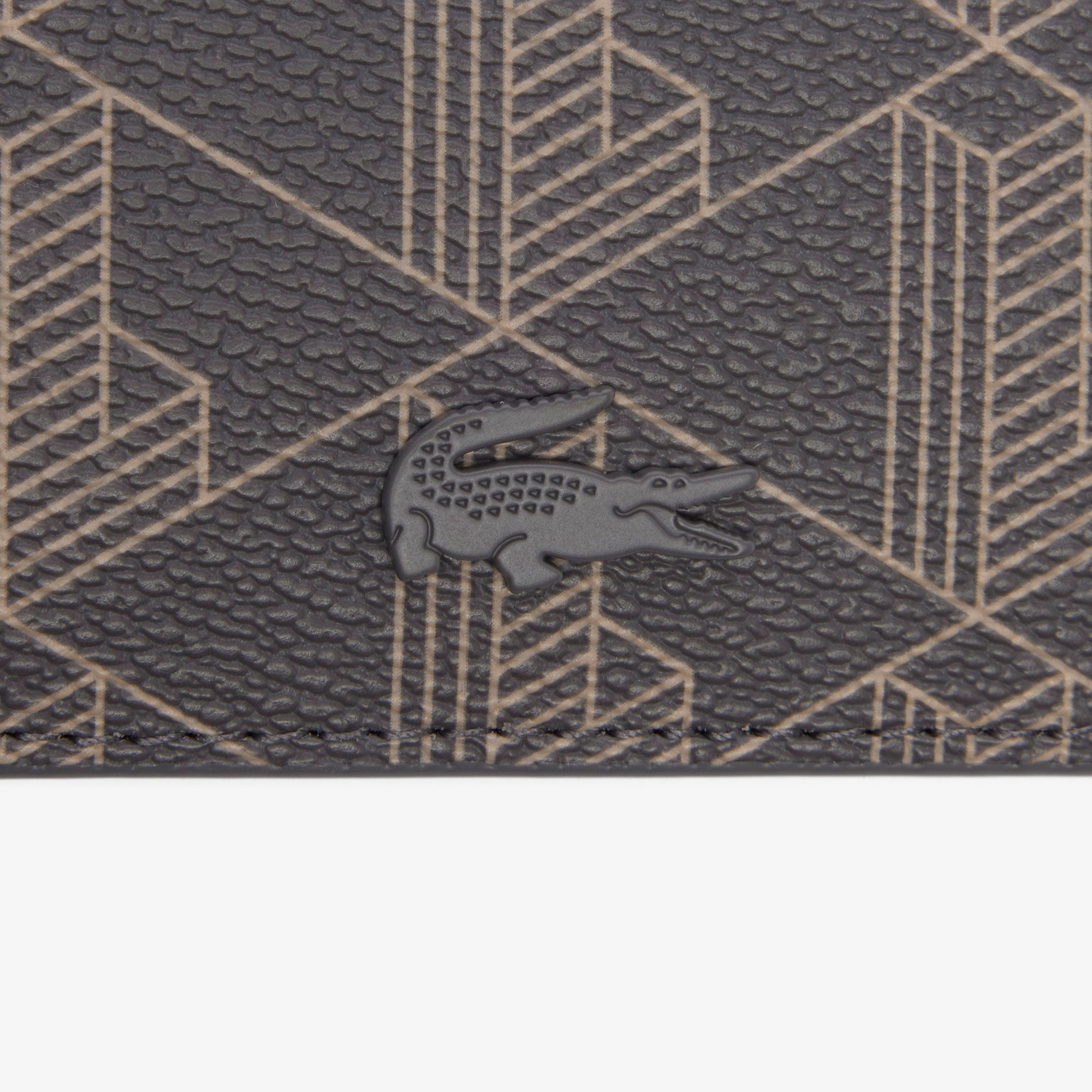 Lacoste The Blend Erkek Monogram Gri Cüzdan