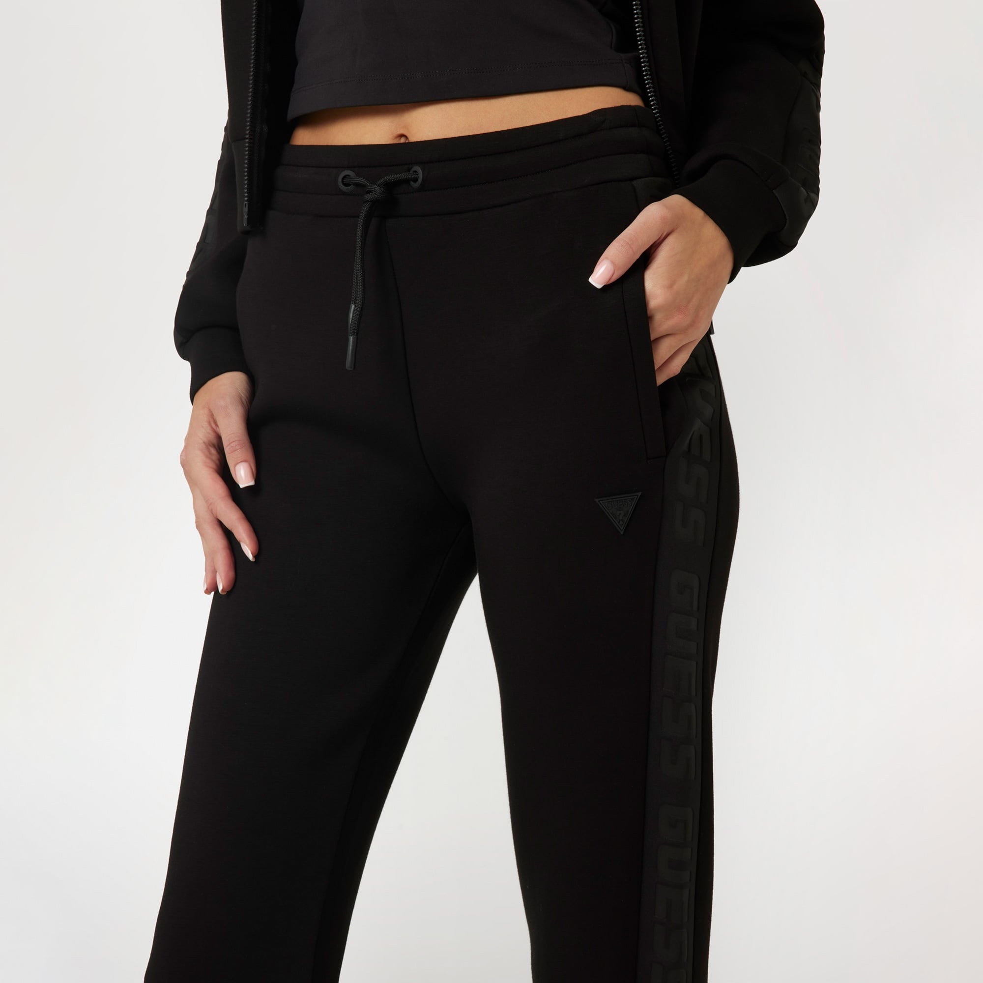 Guess Brenda Scubaaight Kadın Siyah Eşofman Altı