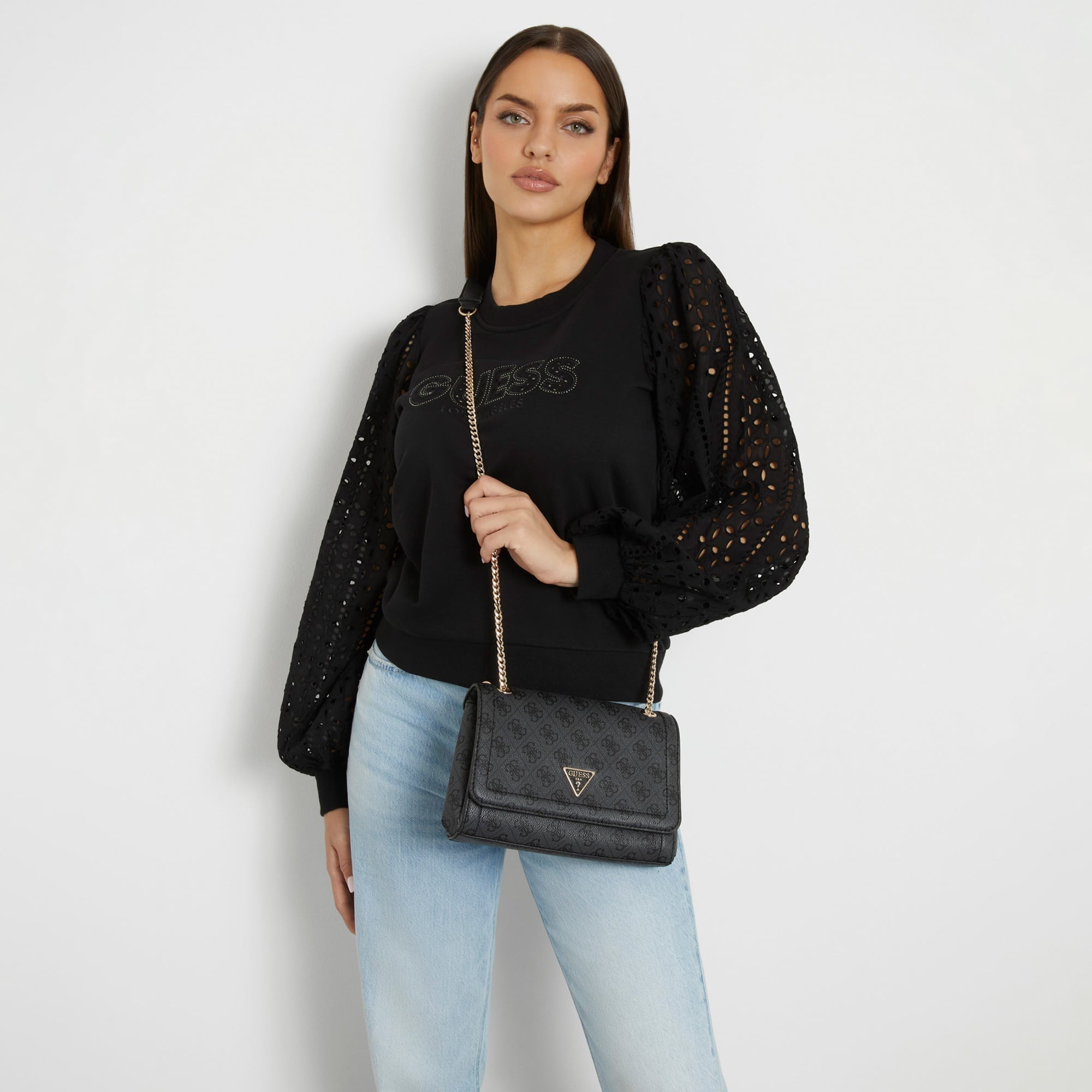 Guess Noelle Girlfriend Kadın Antrasit El Çantası