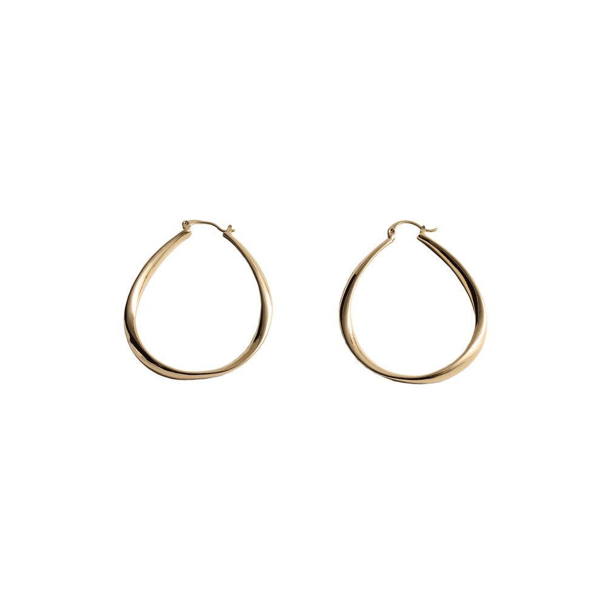 Mango Kadın Oval Halka Küpeler Altın Sarısı