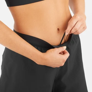  Salomon Cross 5 Kadın Siyah Koşu Şortu