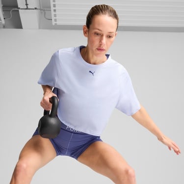  Puma Cloudspun Mesh Kadın Mavi Antrenman T-Shirt