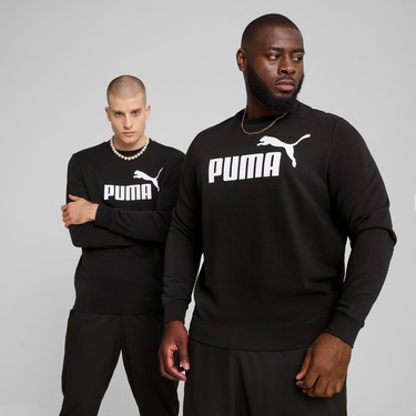  Puma Ess No 1 Logo Crew Erkek Siyah Sweatshirt