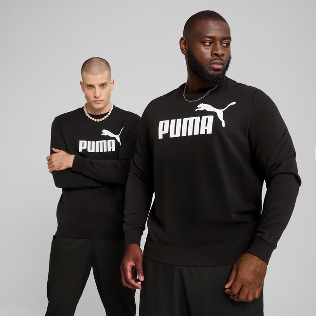  Puma Ess No 1 Logo Crew Erkek Siyah Sweatshirt