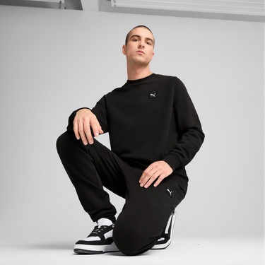  Puma Ess Elevated Crew Tr Erkek Siyah Sweatshirt