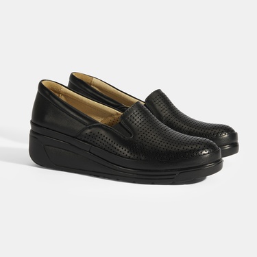  Kadın Siyah Deri DesaComfort Günlük Ayakkabı