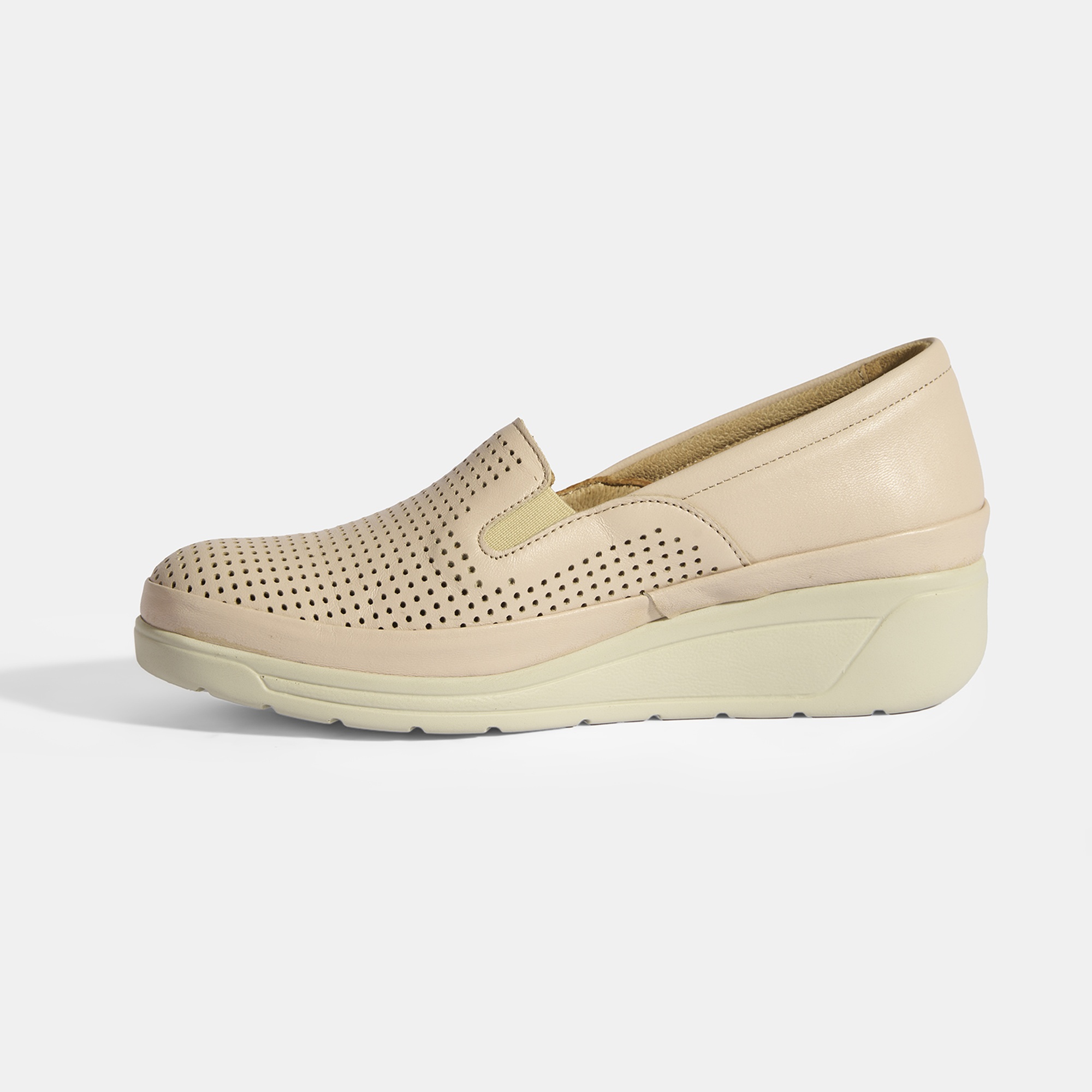 Kadın Krem Deri DesaComfort Günlük Ayakkabı