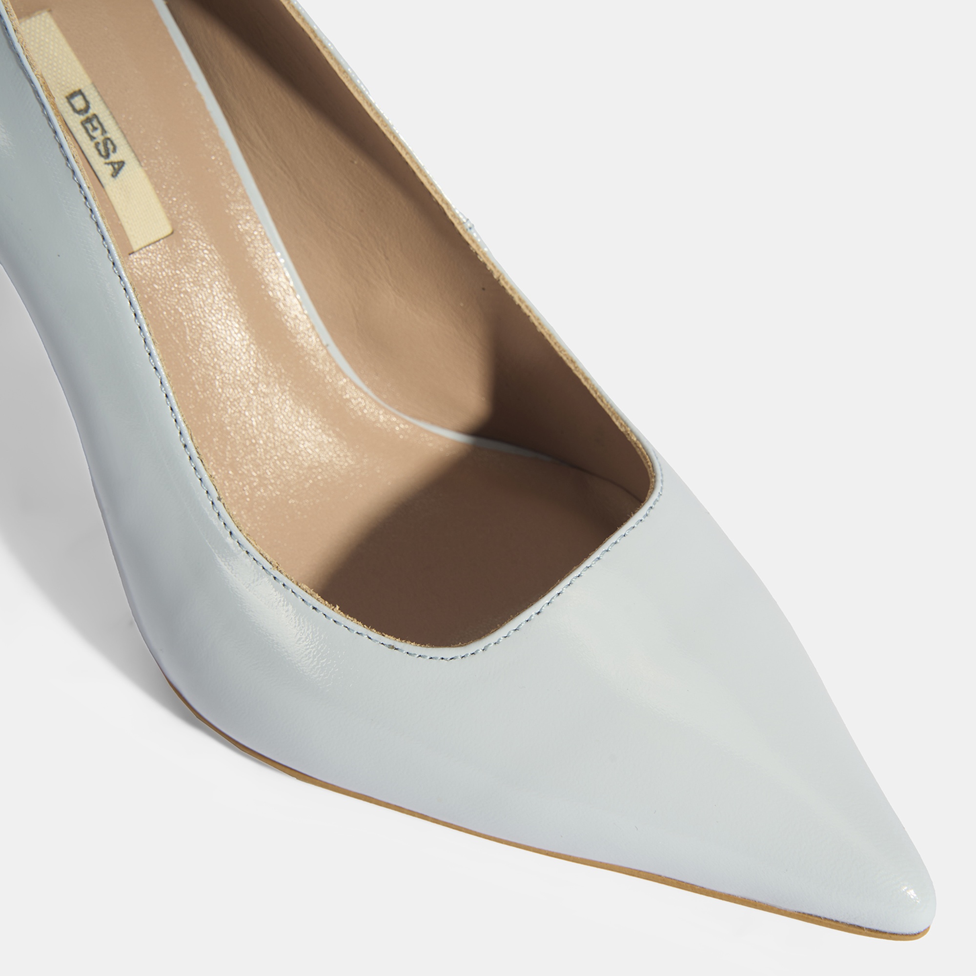 Kadın Mavi Rugan Topuklu Ayakkabı