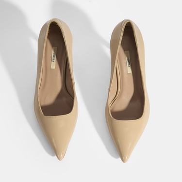  Kadın Bej Rugan Topuklu Ayakkabı