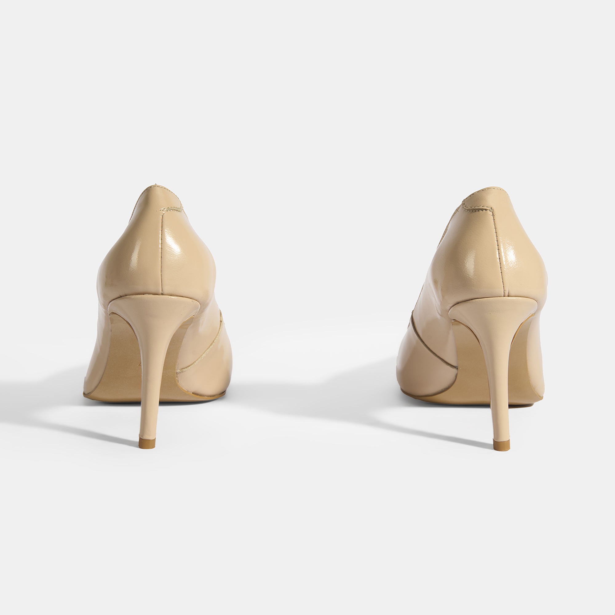 Kadın Bej Rugan Topuklu Ayakkabı