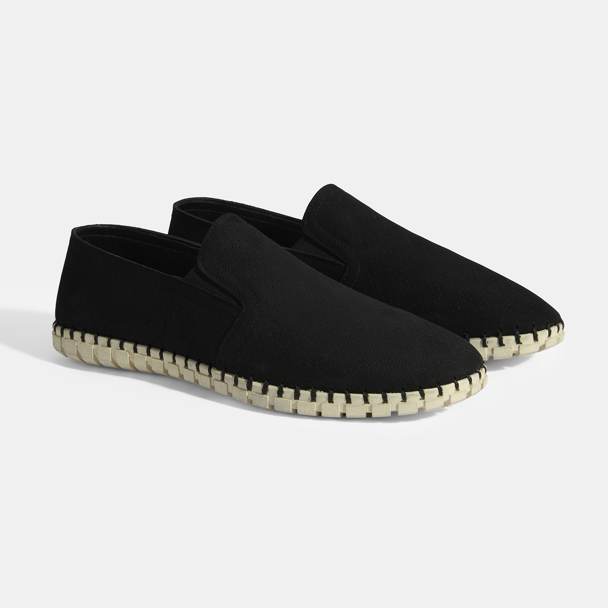 Dislina Siyah Erkek Deri Slip-On Günlük Ayakkabı