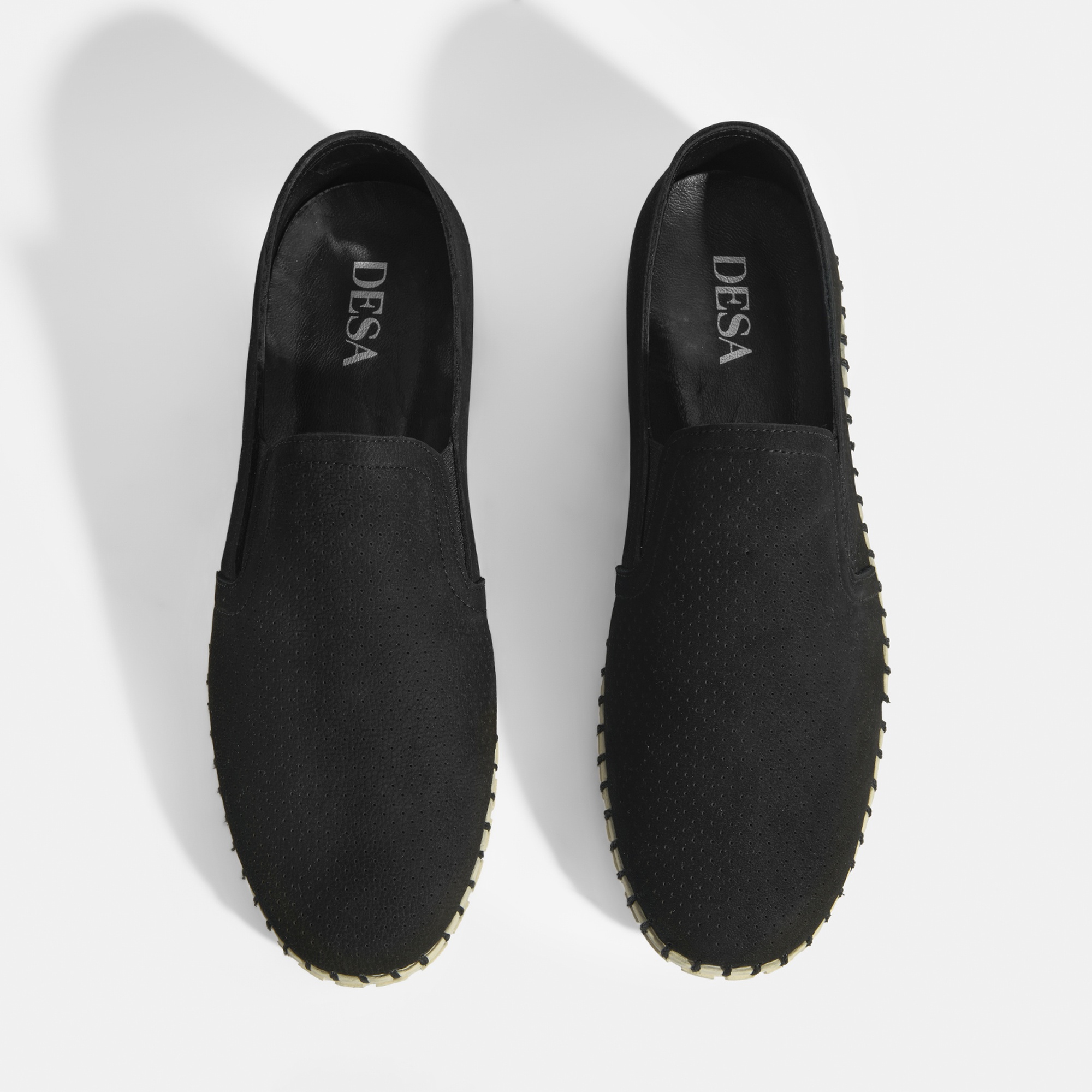 Dislina Siyah Erkek Deri Slip-On Günlük Ayakkabı