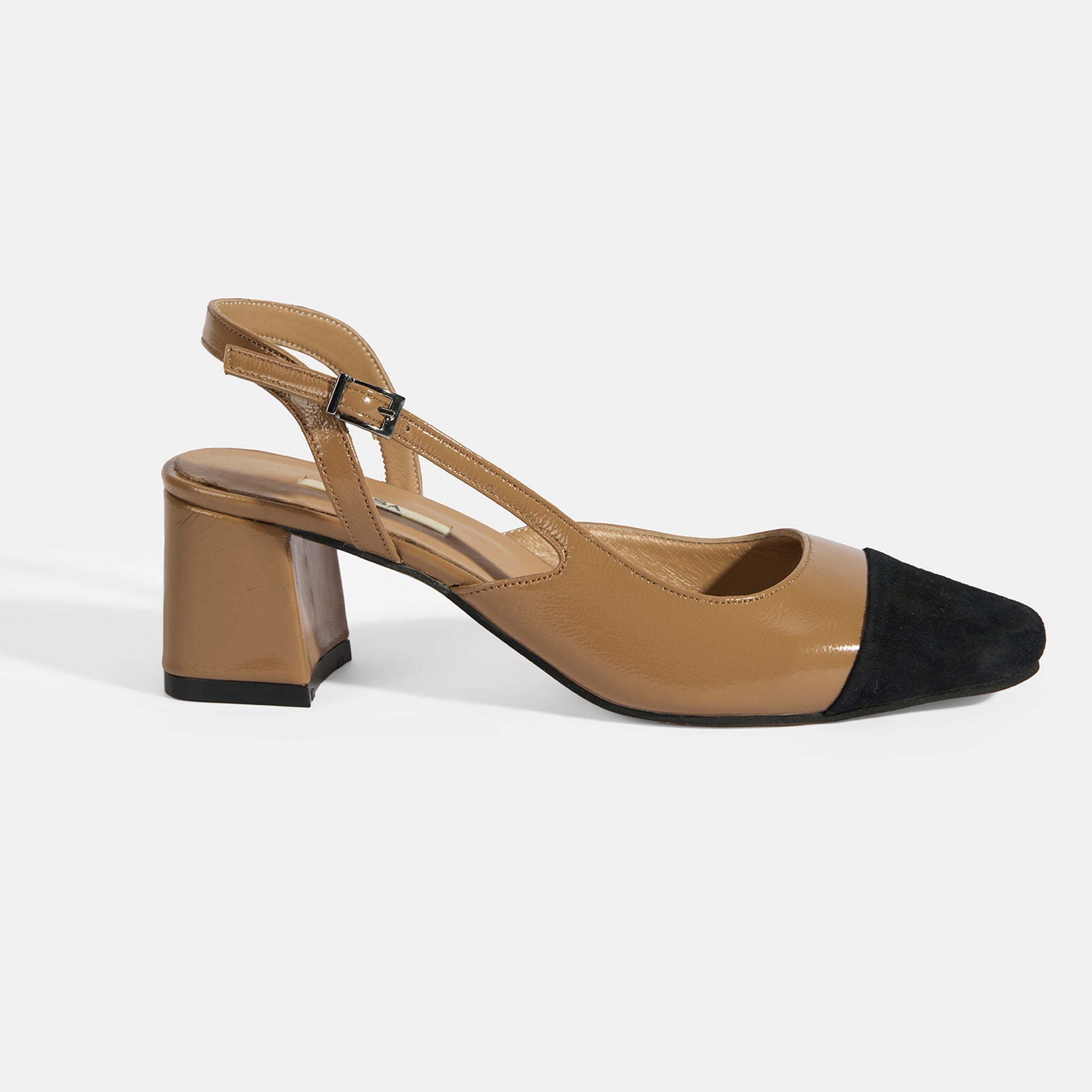 Kadın Kahve Deri Topuklu Klasik Ayakkabı