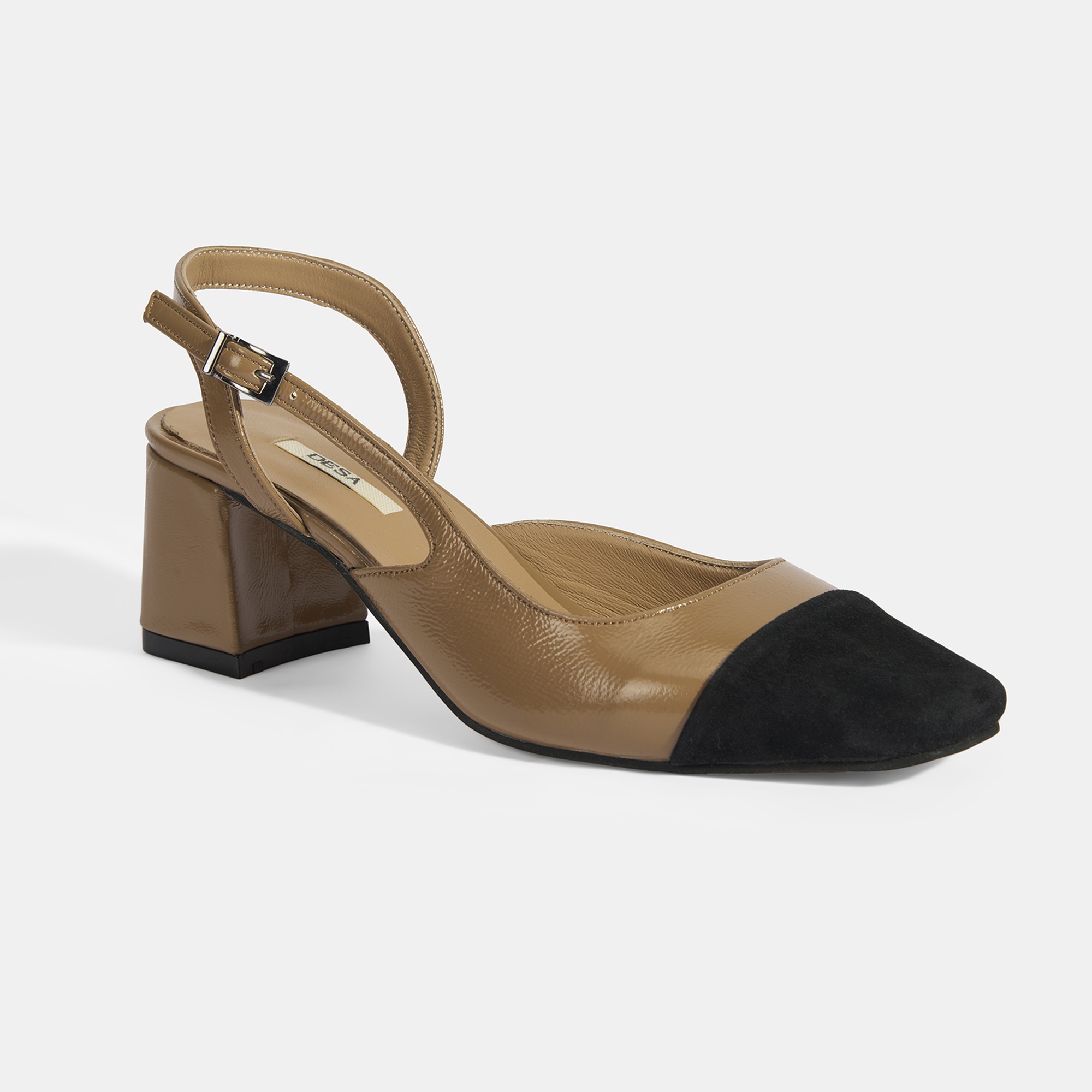 Kadın Kahve Deri Topuklu Klasik Ayakkabı