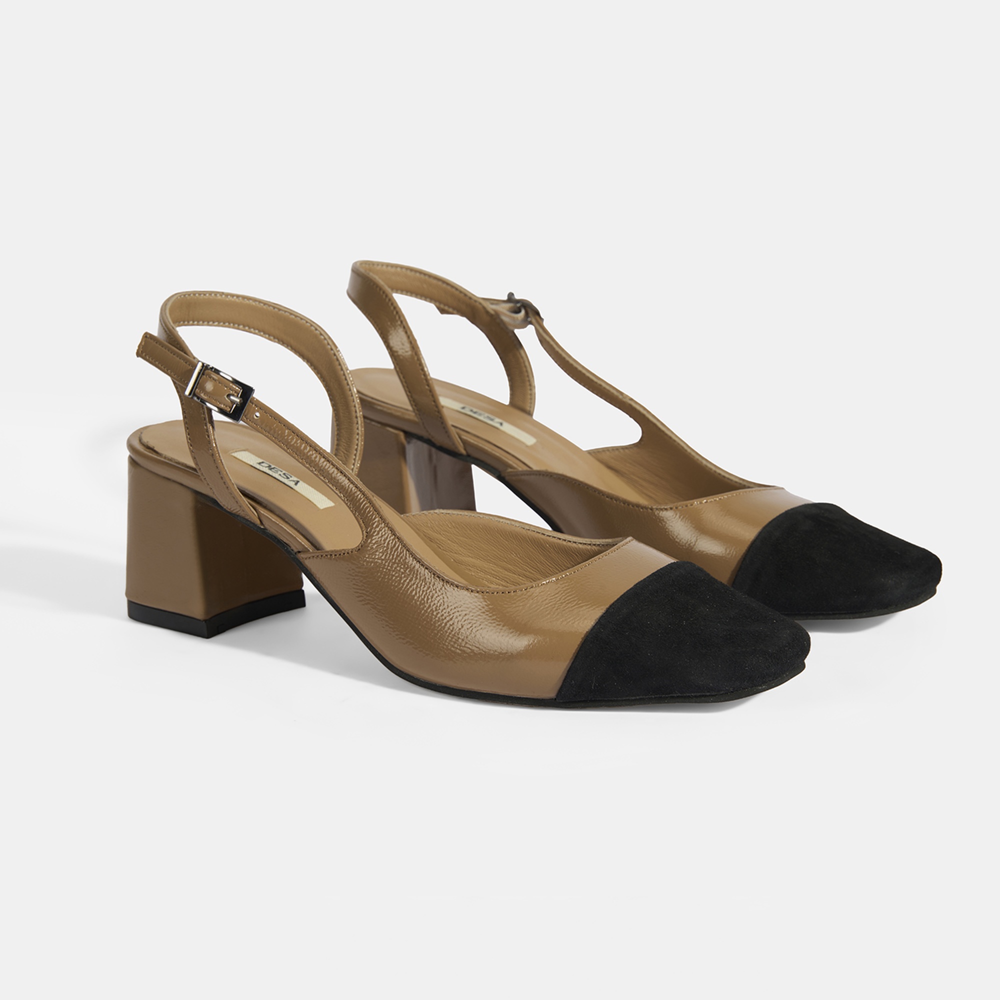 Kadın Kahve Deri Topuklu Klasik Ayakkabı