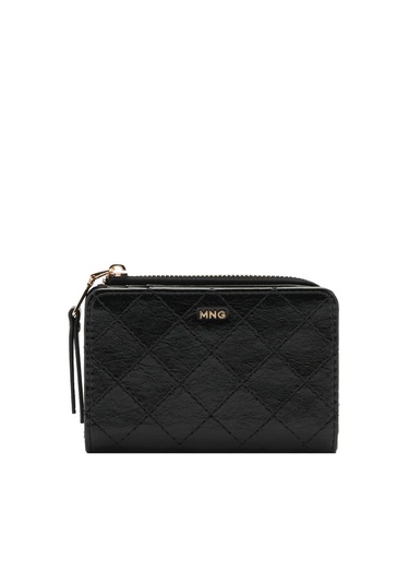  Mango Kadın Dekoratif Dikişli Cüzdan Siyah