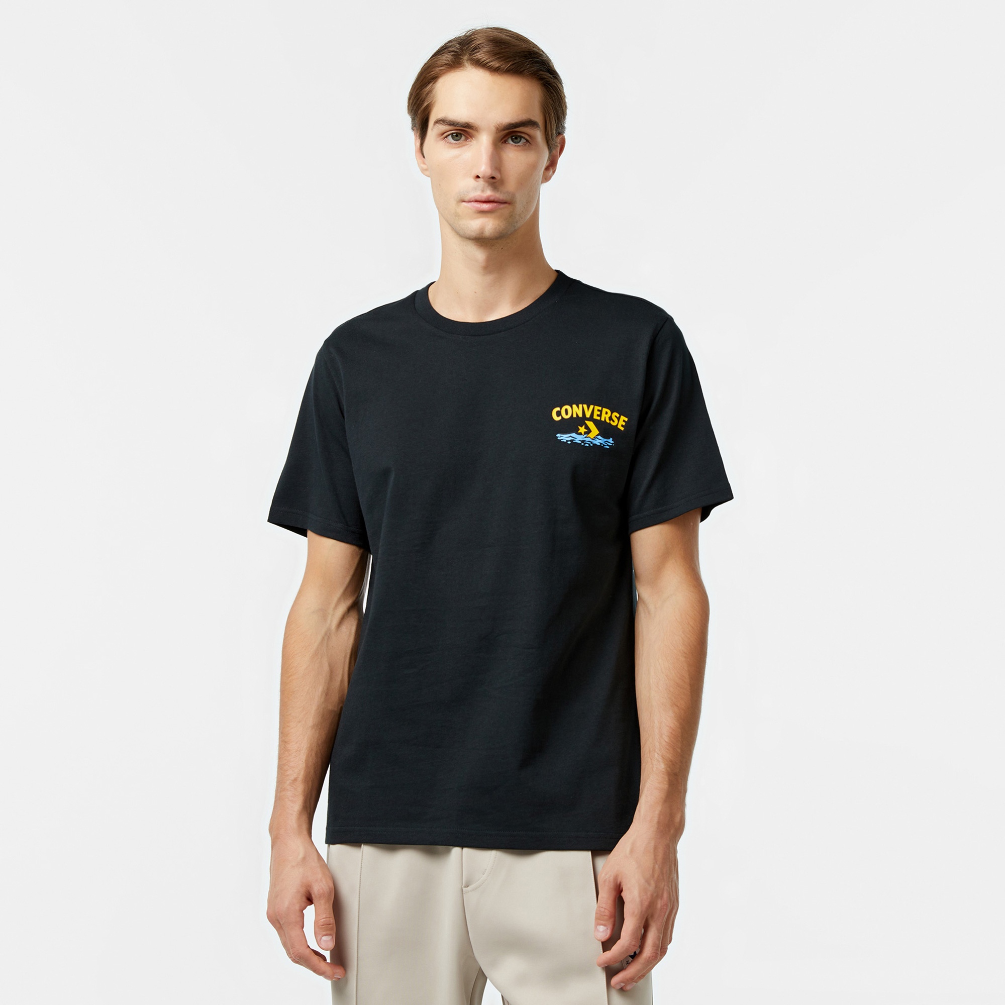 Converse Erkek Baskılı Siyah T-Shirt