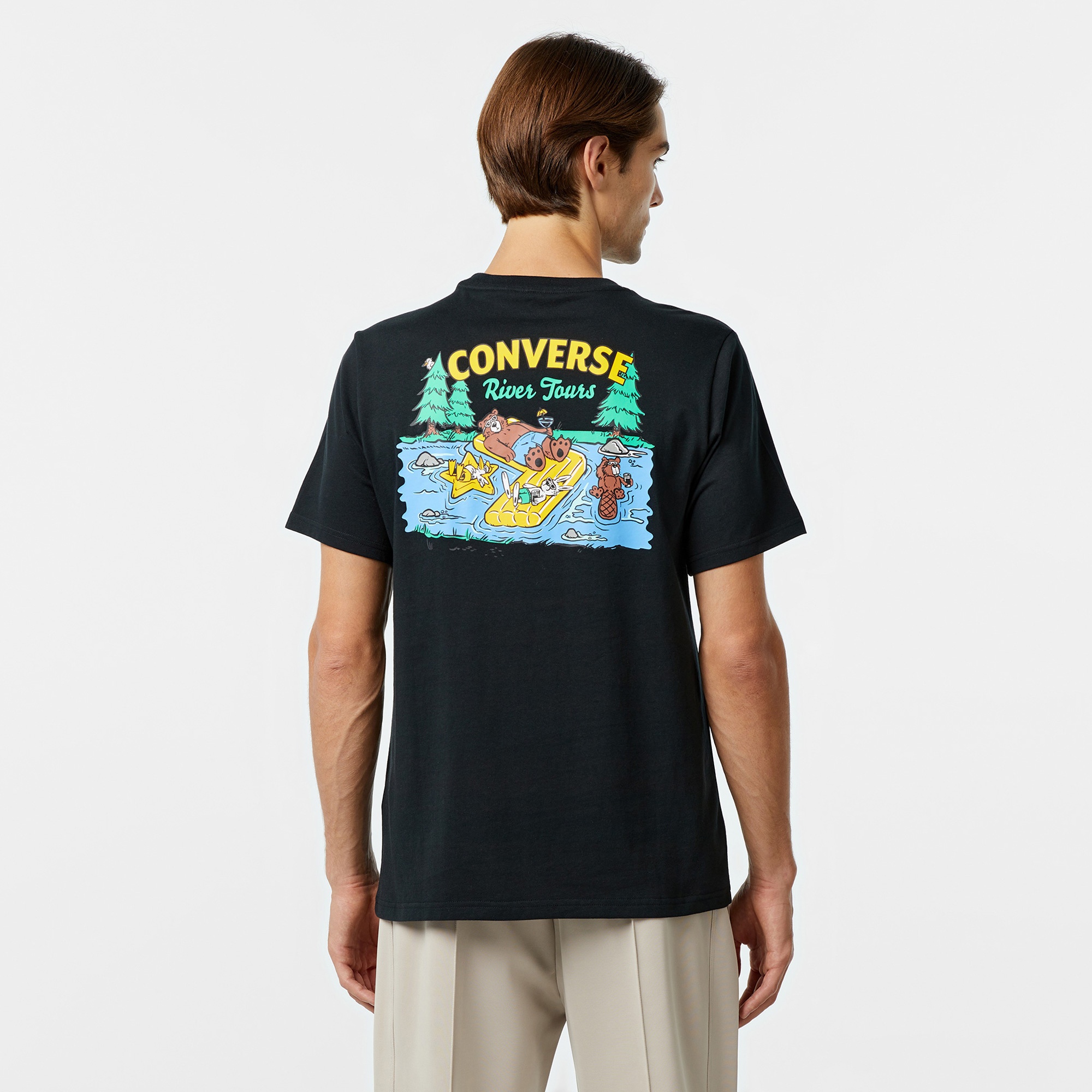 Converse Erkek Baskılı Siyah T-Shirt