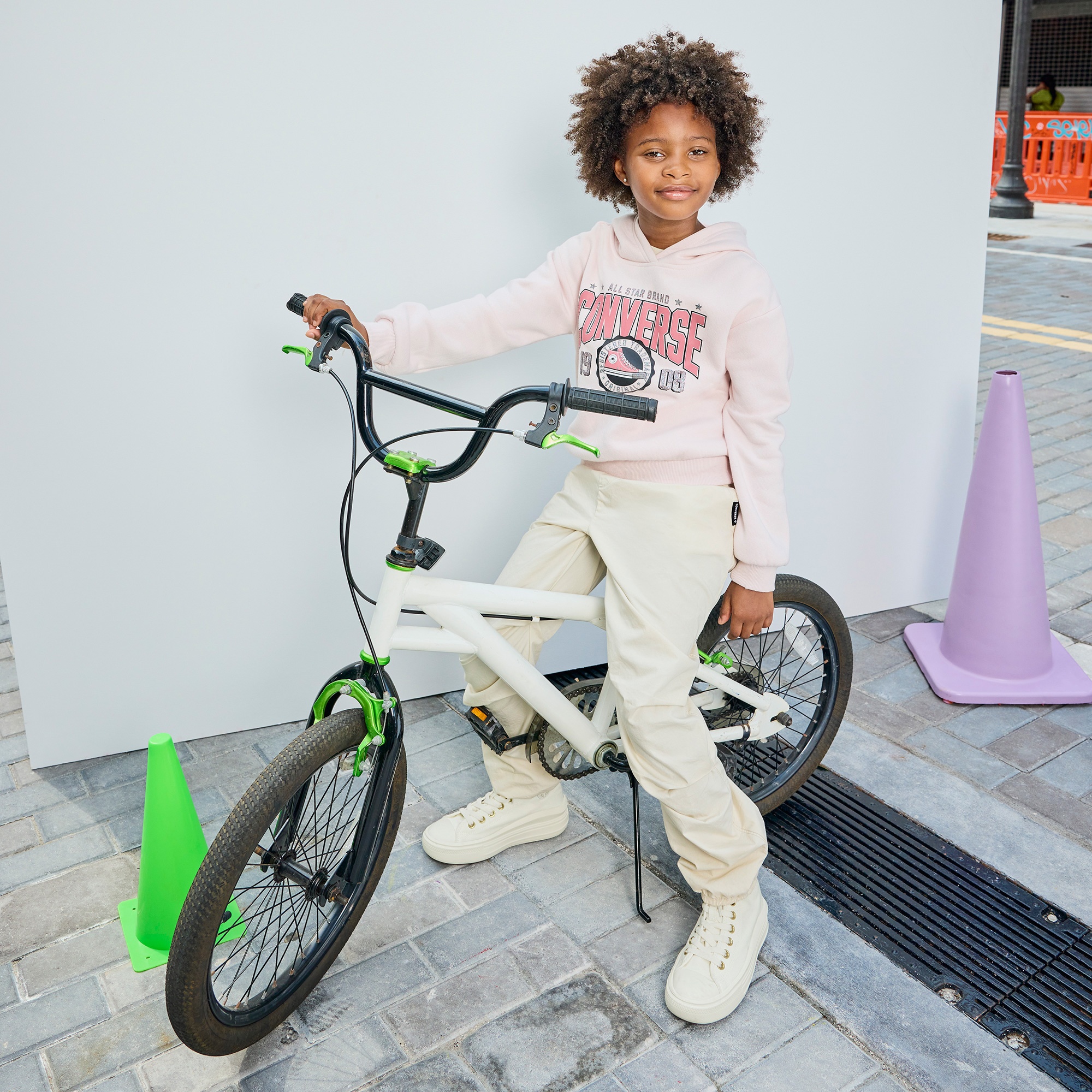 Converse Boxy Çocuk Pembe Hoodie