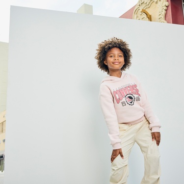  Converse Boxy Çocuk Pembe Hoodie