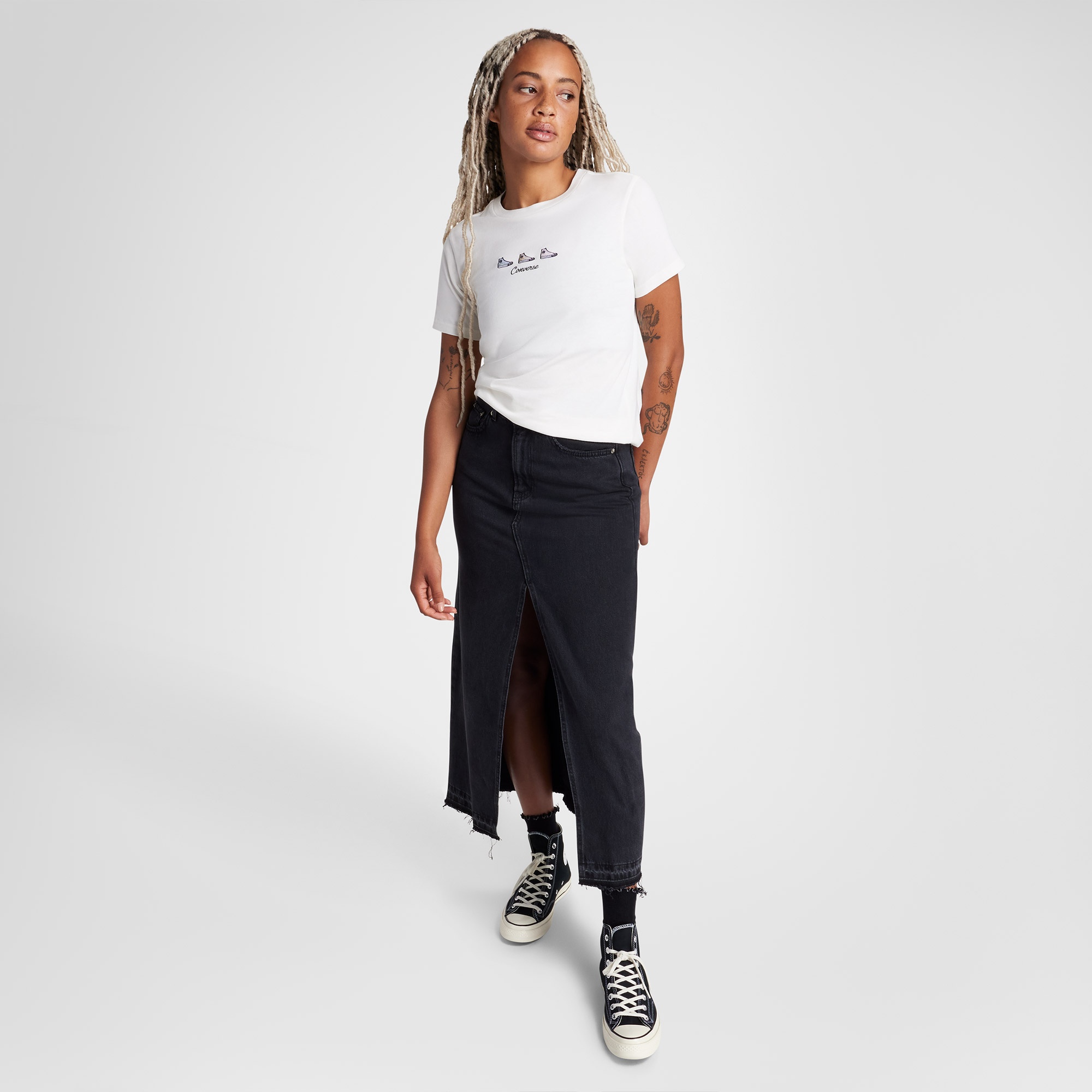 Converse Kadın Beyaz T-Shirt