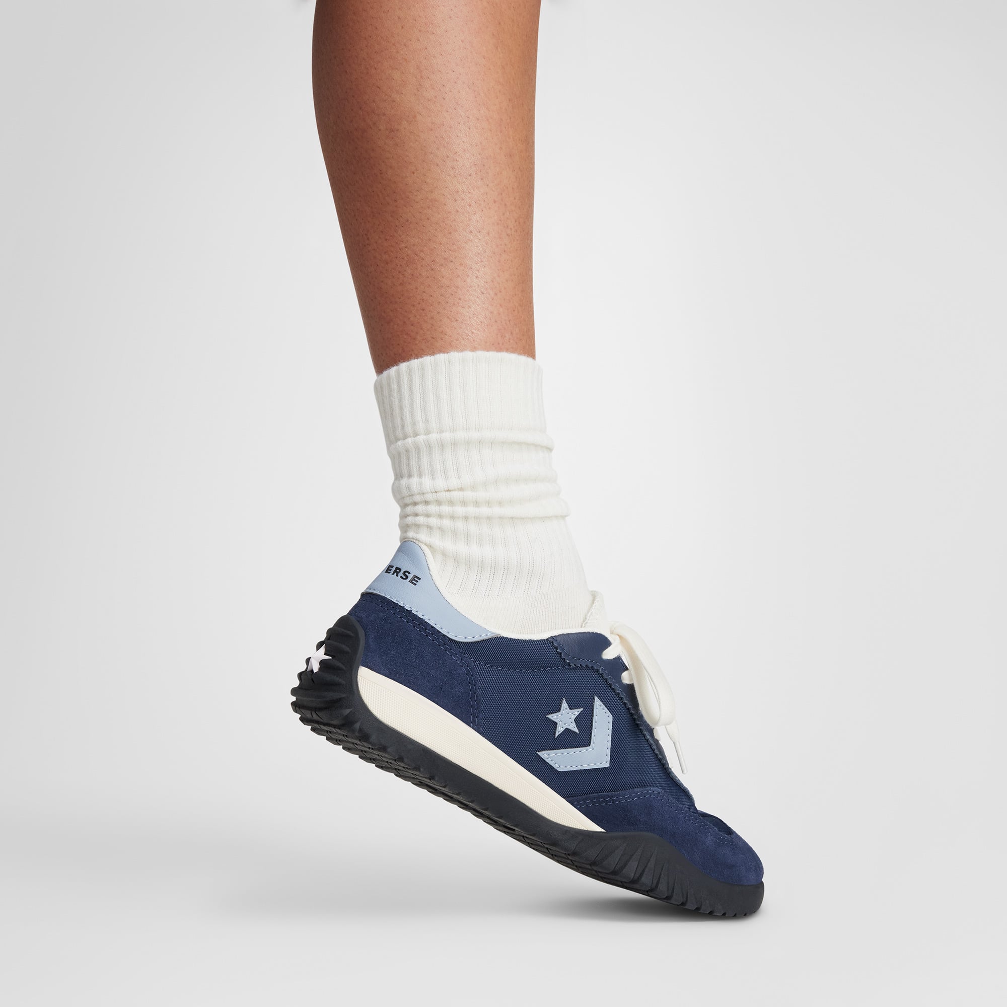 Converse Run Star Trainer Unisex Lacivert Deri Sneaker - Görsel 11