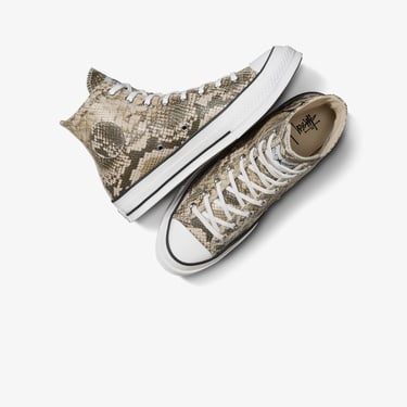  Converse x Stüssy Chuck 70 Unisex Bej Deri Sneaker