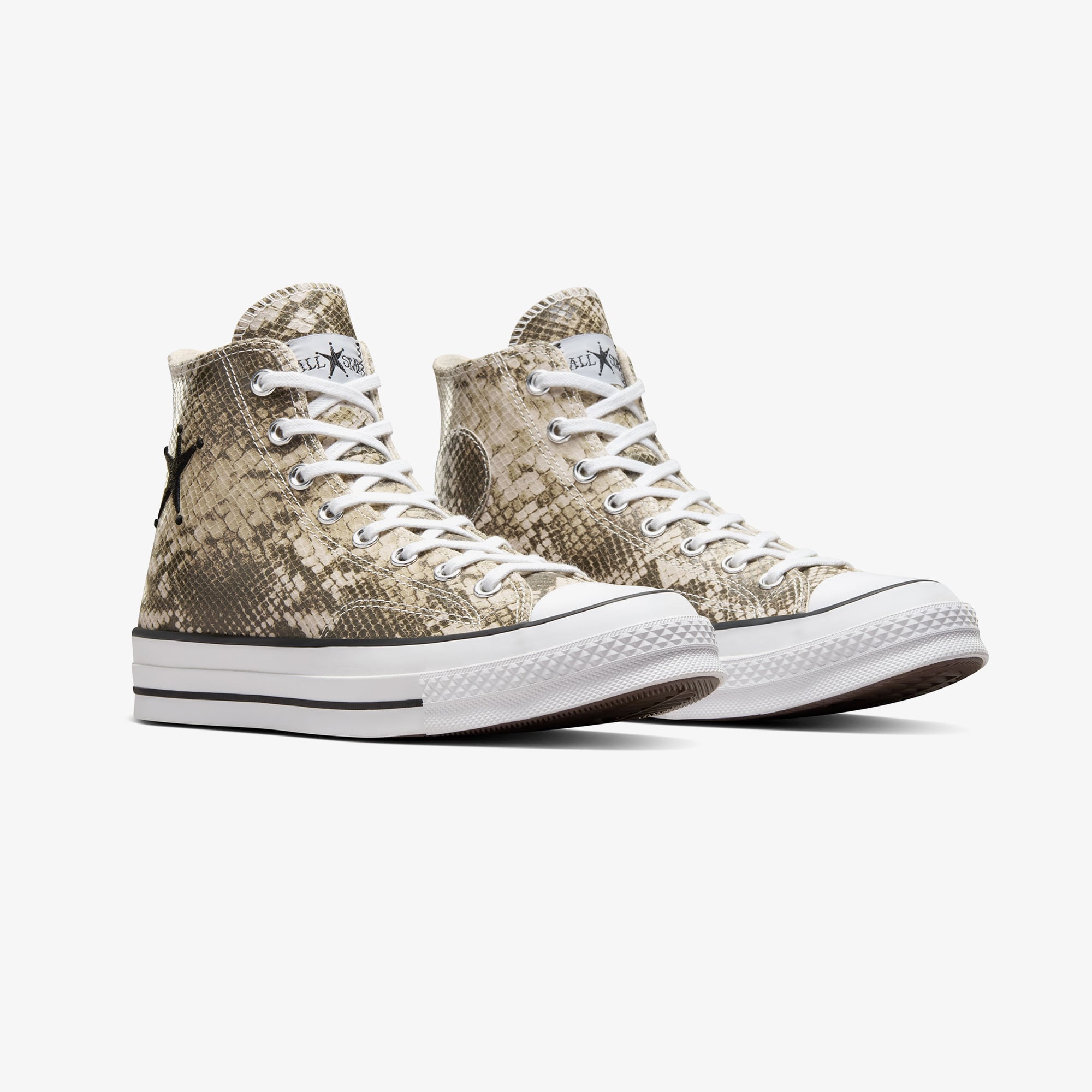 Converse Converse Gri x Stüssy Chuck 70 Unisex Bej Deri Sneaker | FashFed Gri - 4. görsel