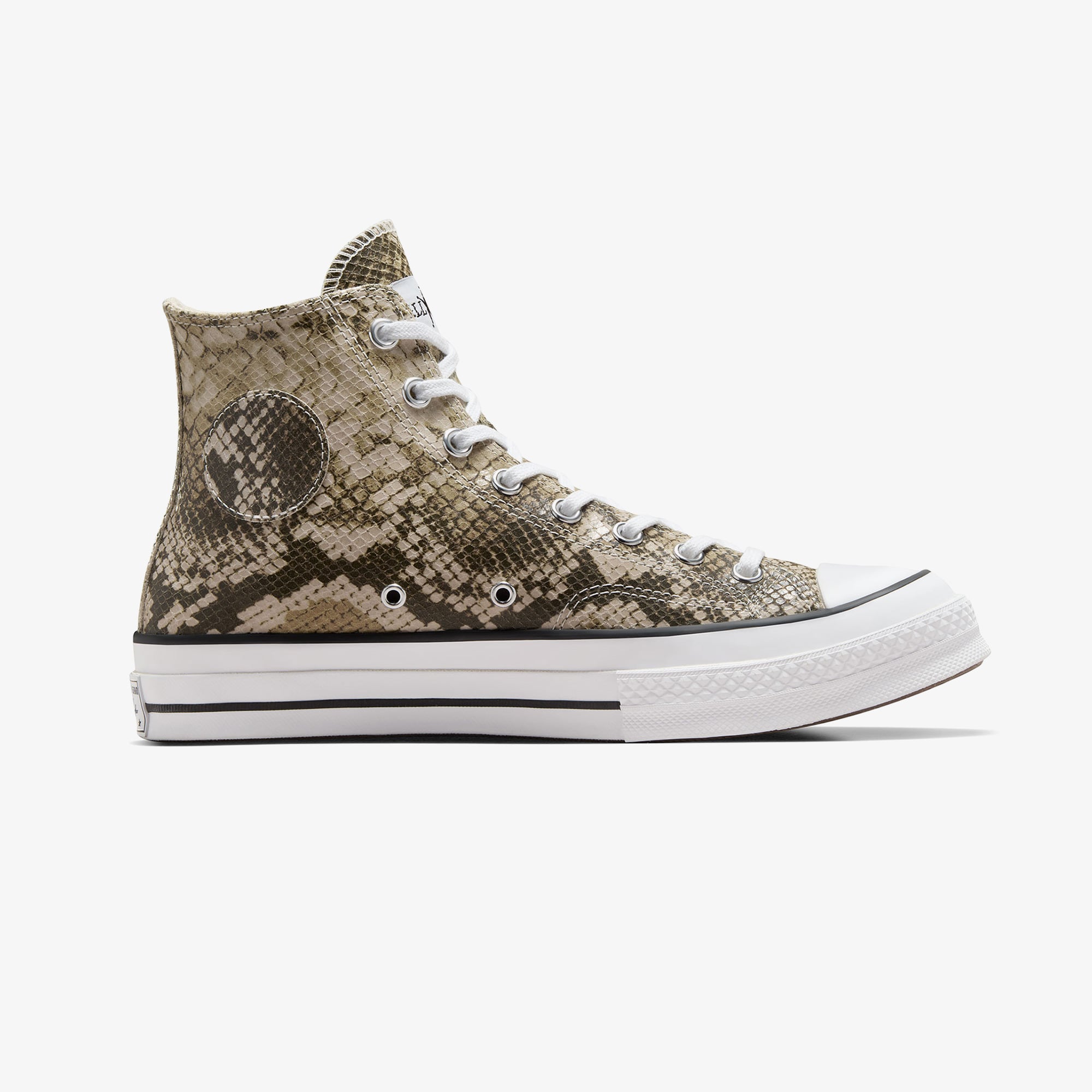Converse Converse Gri x Stüssy Chuck 70 Unisex Bej Deri Sneaker | FashFed Gri - 2. görsel