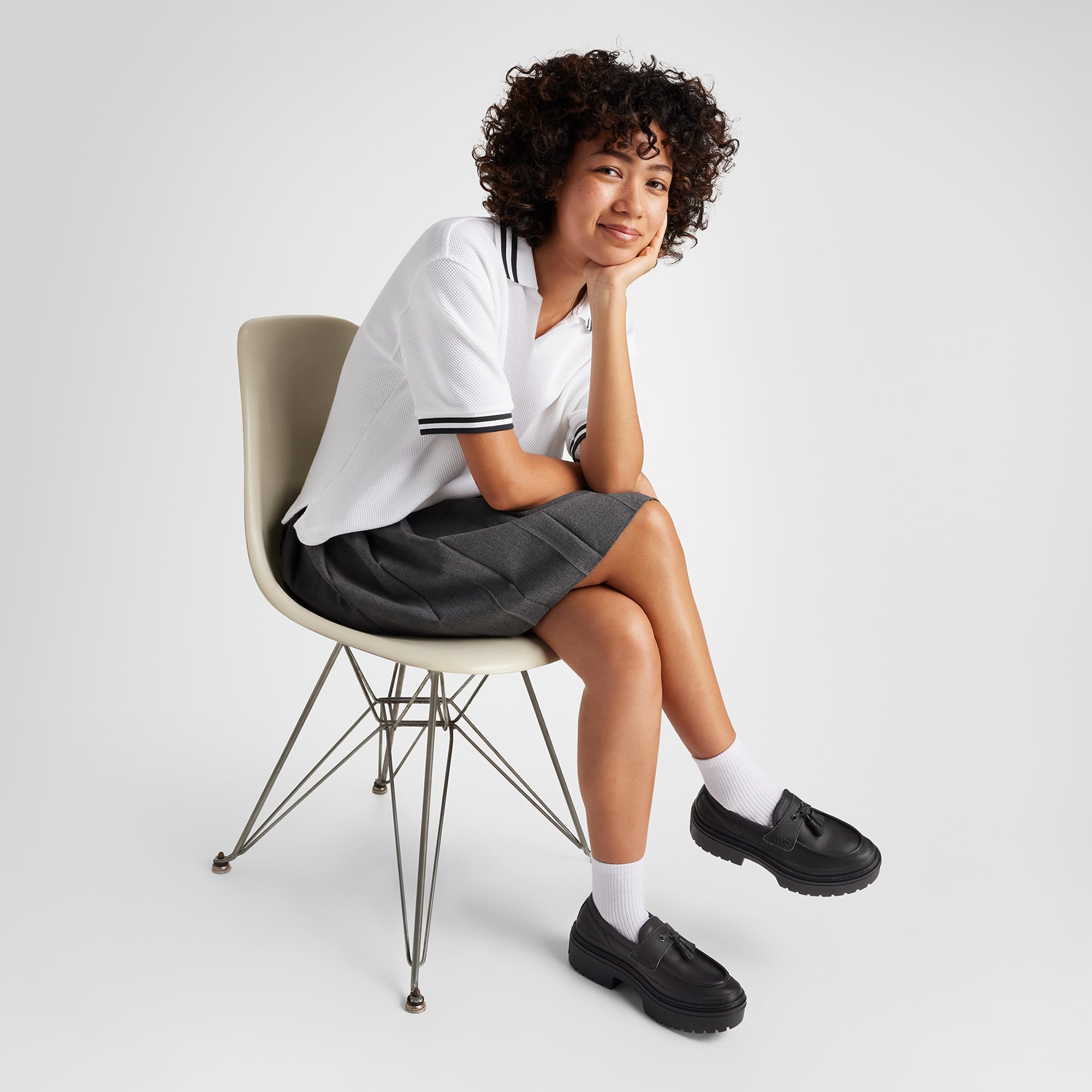 Converse Converse Chuck Taylor All Star Lugged Heel Kadın Siyah Deri Platform Loafer Ayakkabı Casual Ayakkabı | FashFed Siyah - 10. görsel