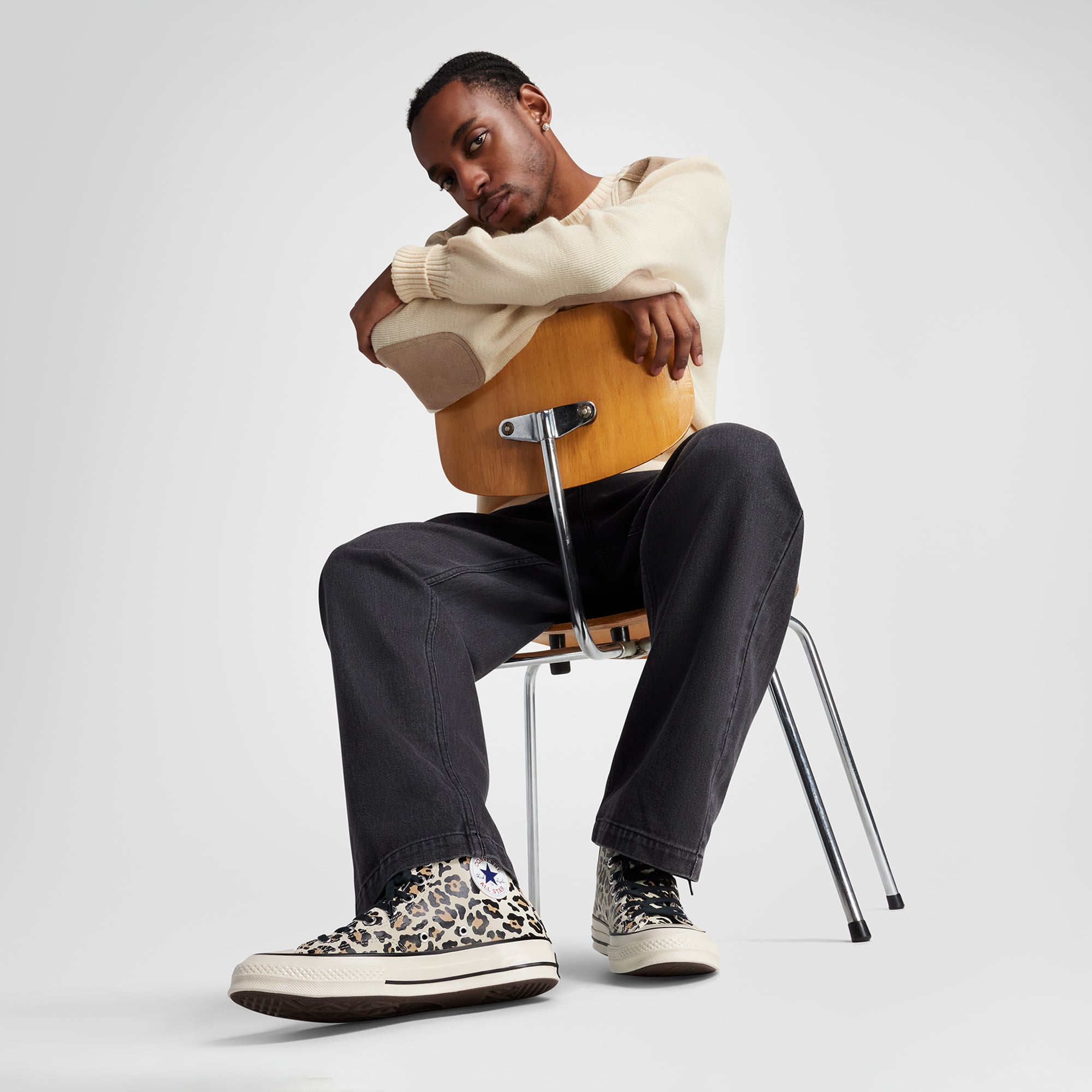 Converse Chuck 70 Leopard Print Unisex Krem Sneaker - Görsel 11