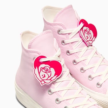  Converse Chuck Taylor All Star Lift Hearts Unisex Pembe Platform Sneaker