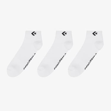  Converse Star Chevron Unisex 3'lü Beyaz Kısa Çorap