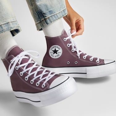  Converse Chuck Taylor All Star Lift Kadın Bordo Platform Sneaker