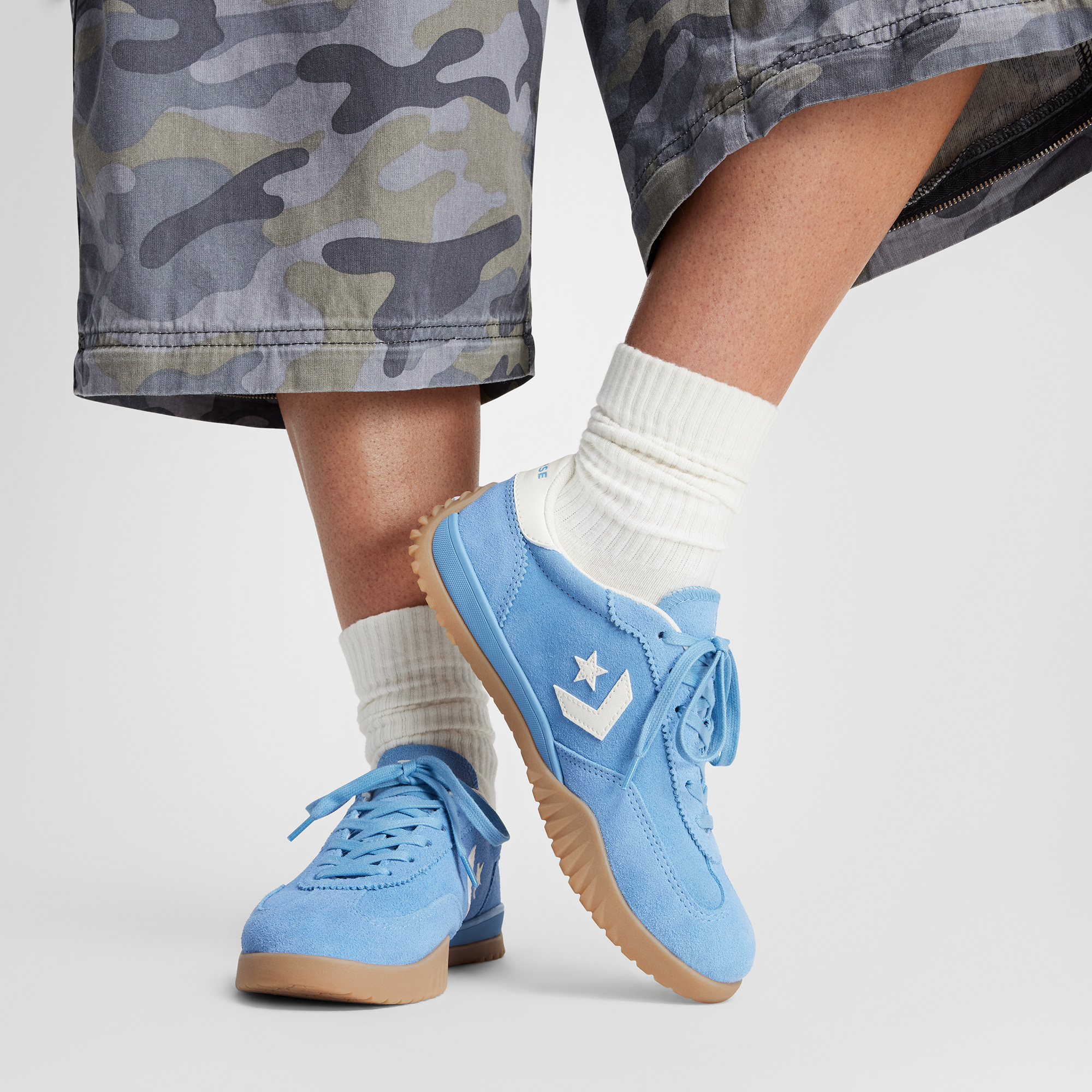 Converse Mavi Converse Run Star Trainer Unisex Süet Sneaker