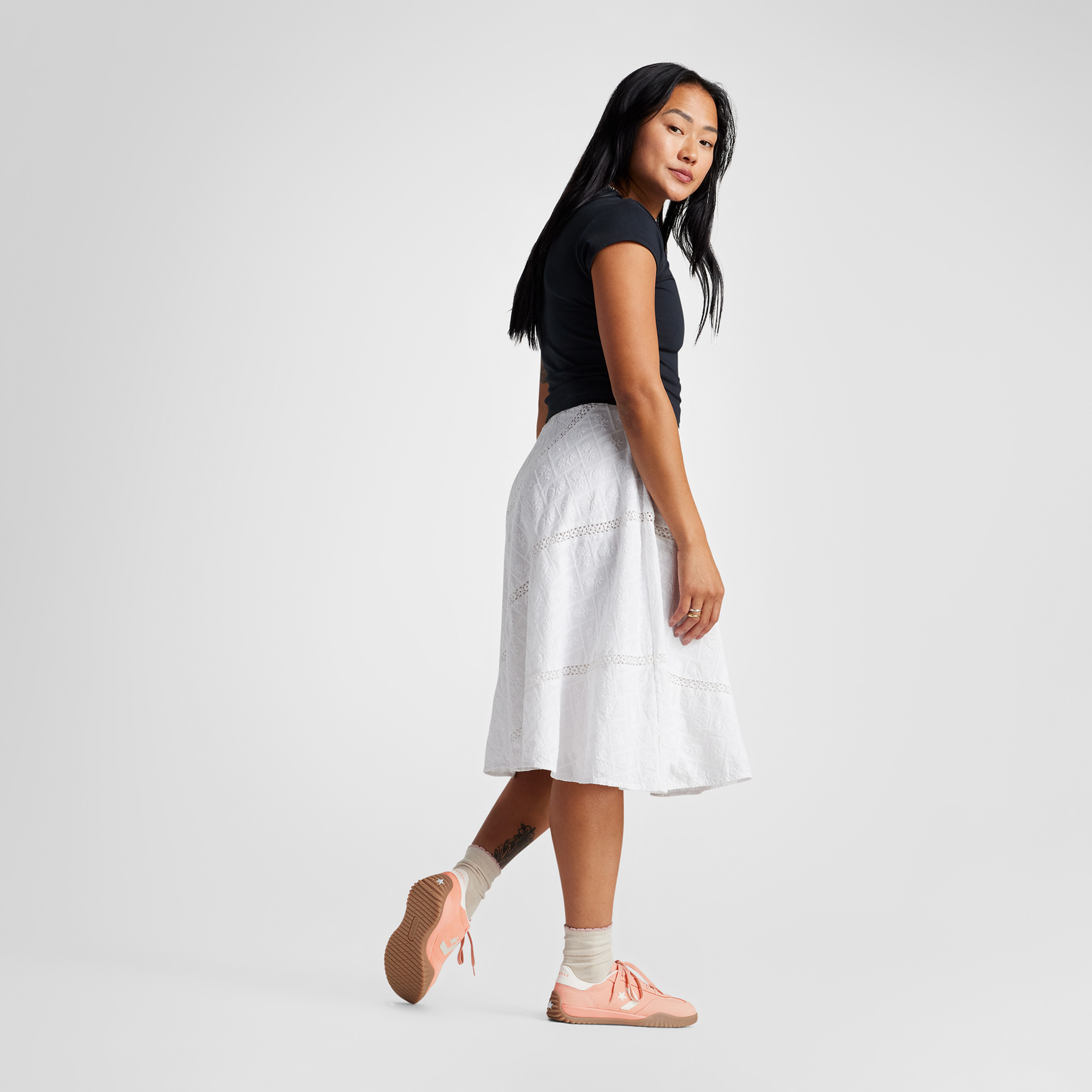 Converse Run Star Trainer Unisex Pembe Süet Sneaker - Görsel 10