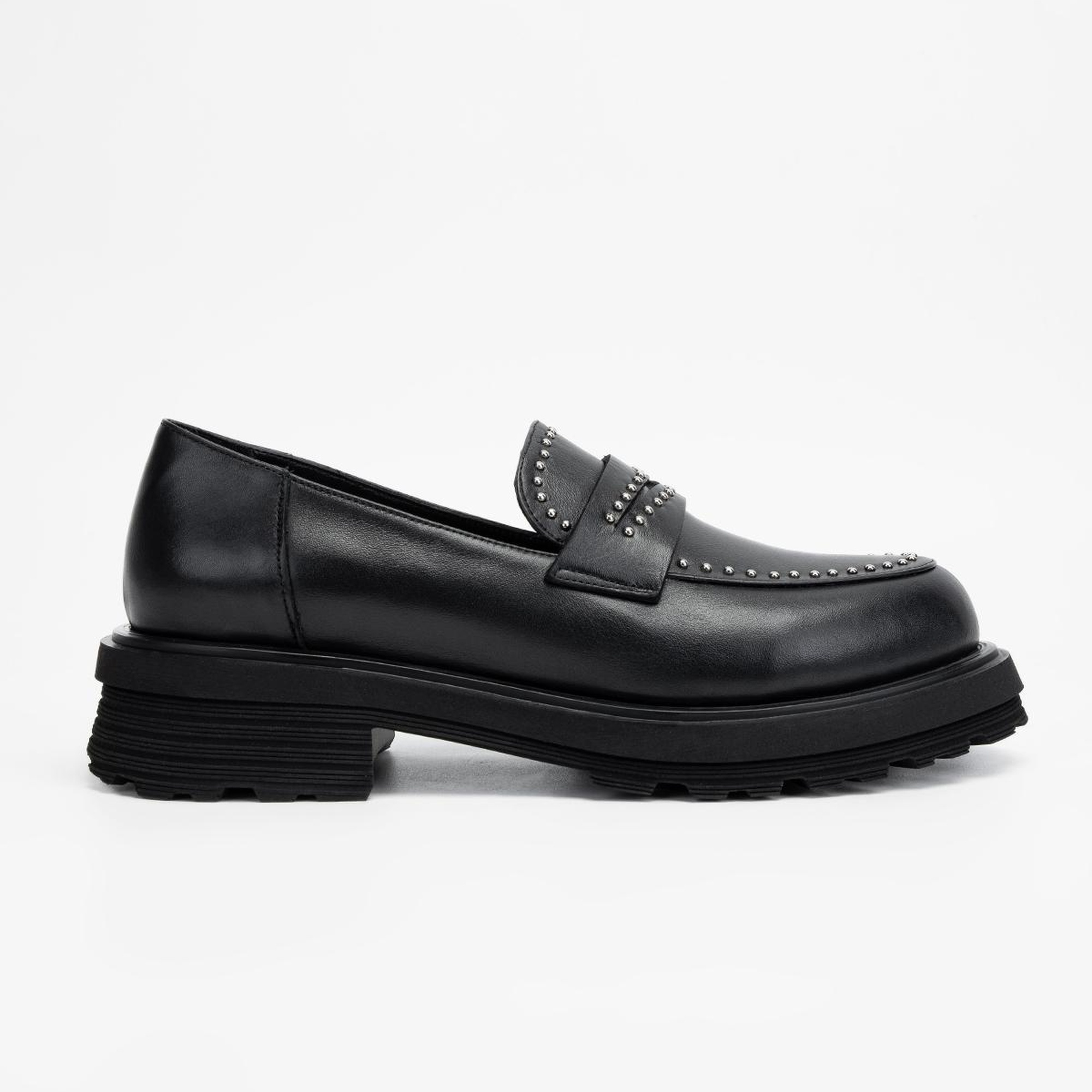 Valmenti Kadın Siyah Hakiki Deri Loafer Ayakkabı