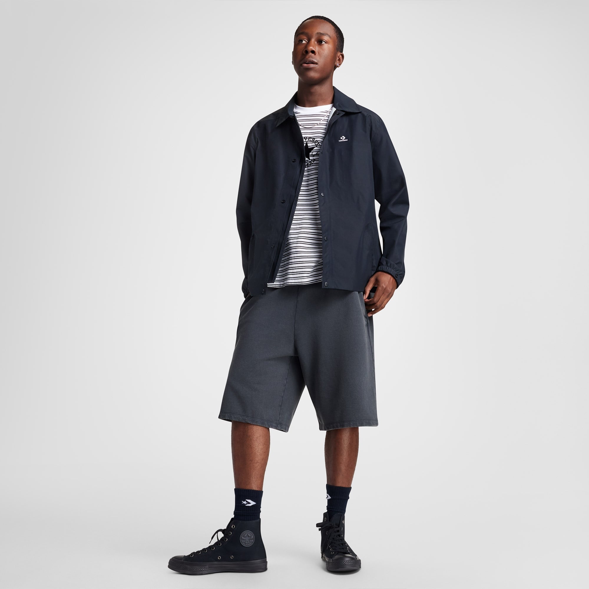 Converse Erkek Siyah Yağmurluk