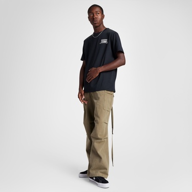  Converse Erkek Loose Fit Baskılı Siyah T-Shirt