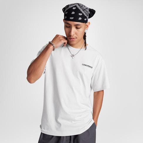  Converse Erkek Grafik Baskılı Beyaz T-Shirt