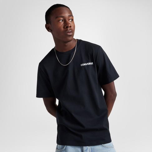  Converse Erkek Grafik Baskılı Siyah T-Shirt