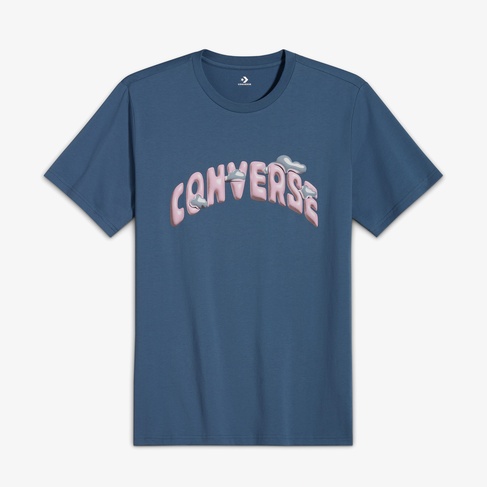  Converse Erkek Baskılı Mavi T-Shirt